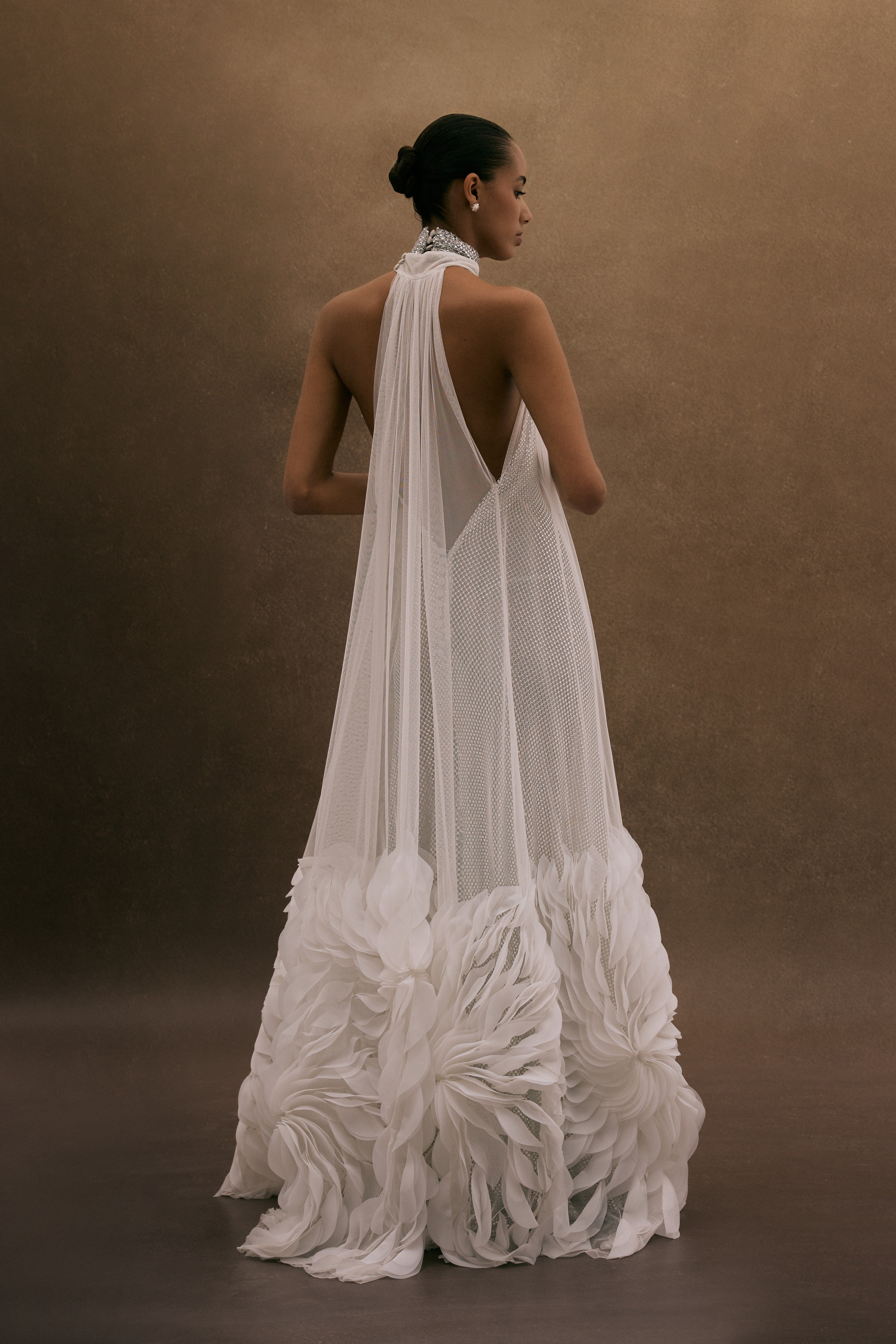 【中古】BRIDE FLIGHT Ira Organza Çiçek Detaylı Cape Elbise