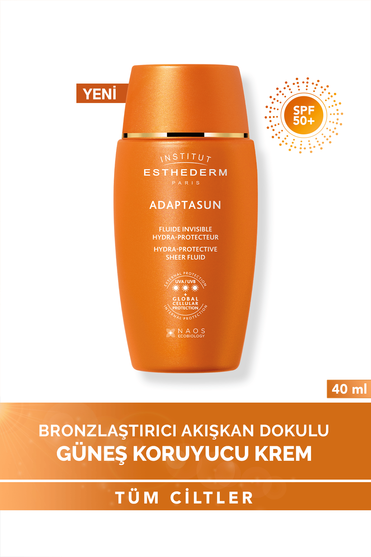 【P.G.C.D.】Base Naturelle 40ml SPF17 PA+ Institut Esthederm Adaptasun Invisible Sheer Bronzlaştırıcı Etkili