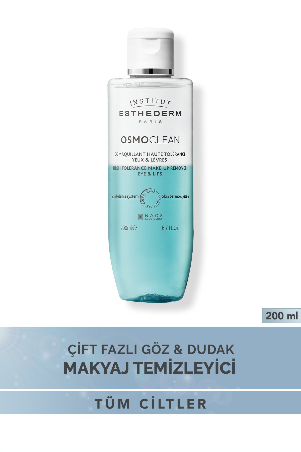 ミスエステCLEANSING & FOAM 500ml Institut Esthederm Osmoclean High Tolerance Göz ve Dudak Makyaj