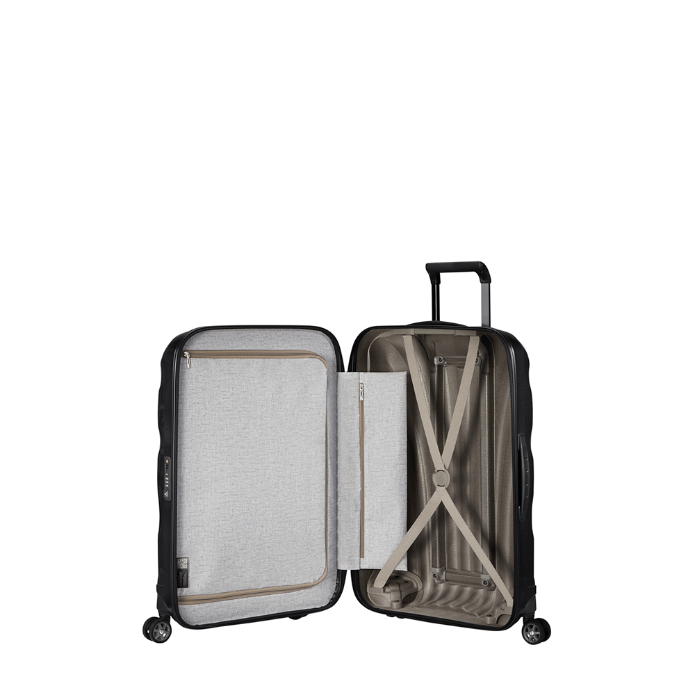 Samsonite C-LITEシーライトSPINNER 75/28 ブラック Samsonite Siyah C-Lite - Spinner 4 Tekerlekli Büyük Boy Valiz 75cm