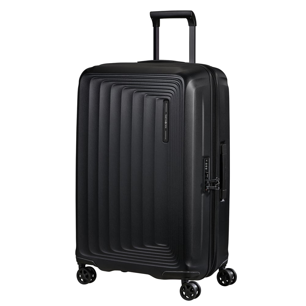 Samsonite Siyah Spinner Nuon Körüklü 4 Tekerlekli 69 cm Orta Boy