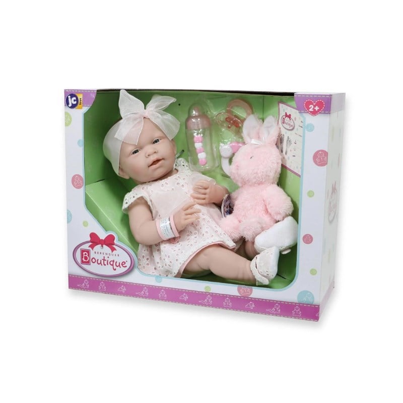 Berenguer Gerçekçi Yenidoğan Oyuncak Kız Bebek 38 cm ve Pembe Tavşan |  Isabel Abbey