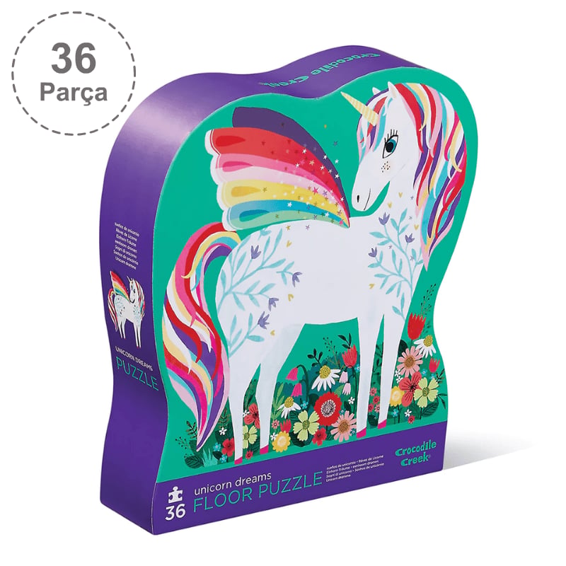 Crocodile Creek Dekoratif Puzzle - 36 Parça - Unicorn | Isabel Abbey