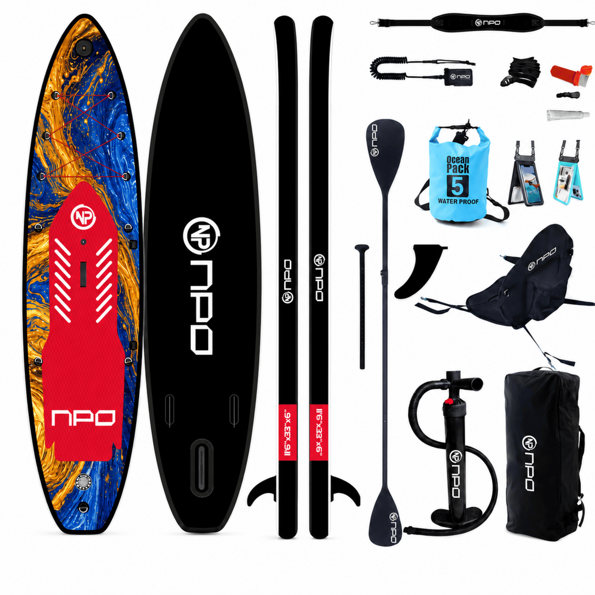 NPO Flow Stone 350x84x15cm Şişme Premium SUP Paddle Board 162kg