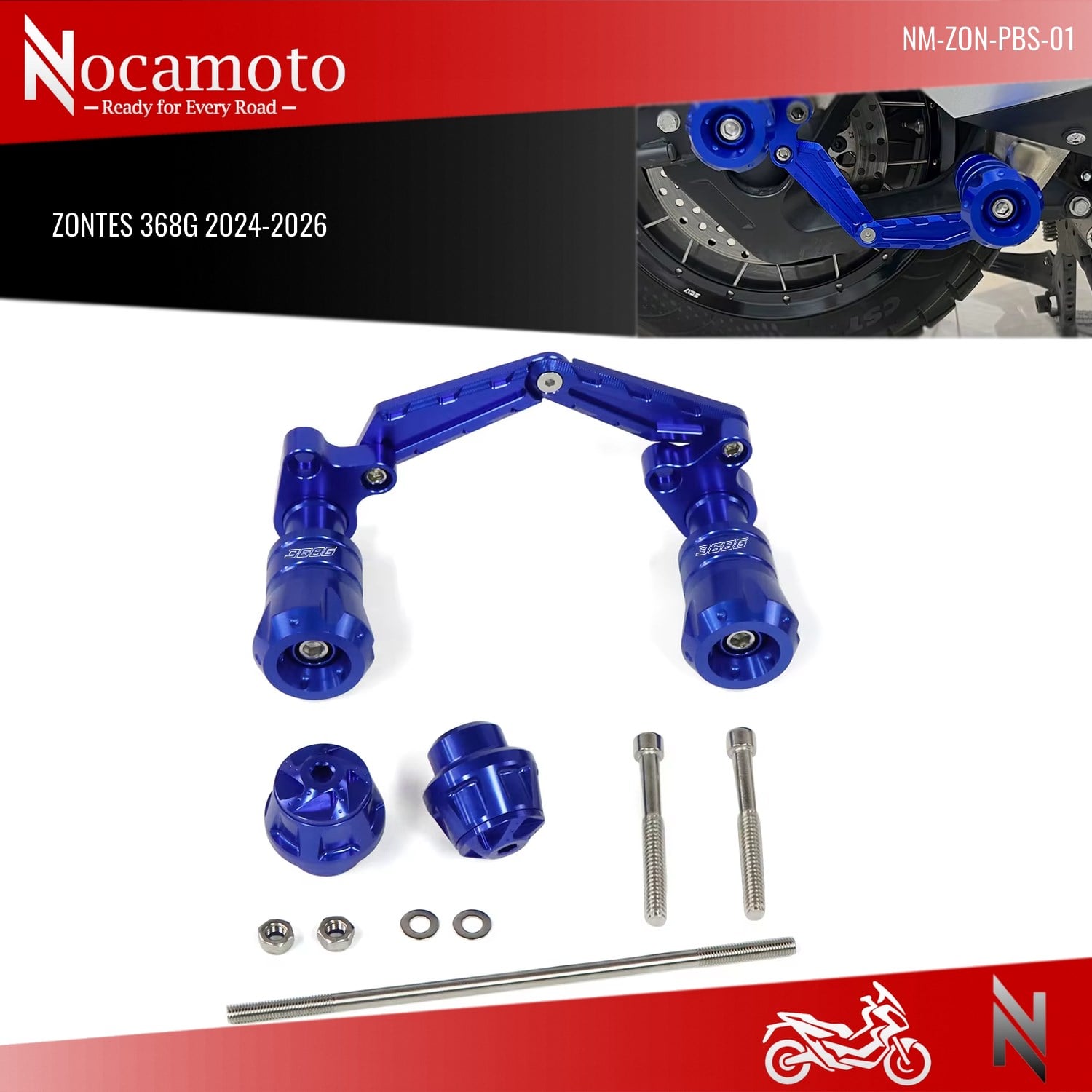 Zontes 368G CNC Alüminyum Koruma Takozu – Motor Koruyucu