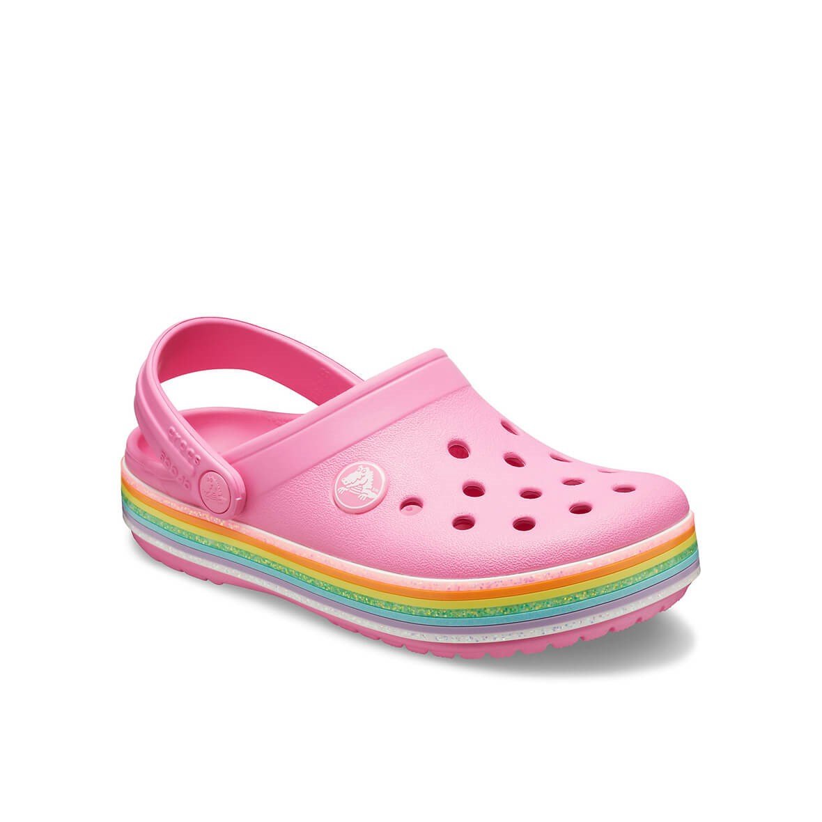 Crocs Crocband Rainbow Glitter Clg K Pink Lemonade (Pembe Limonata) Çocuk  Terlik & Sandalet