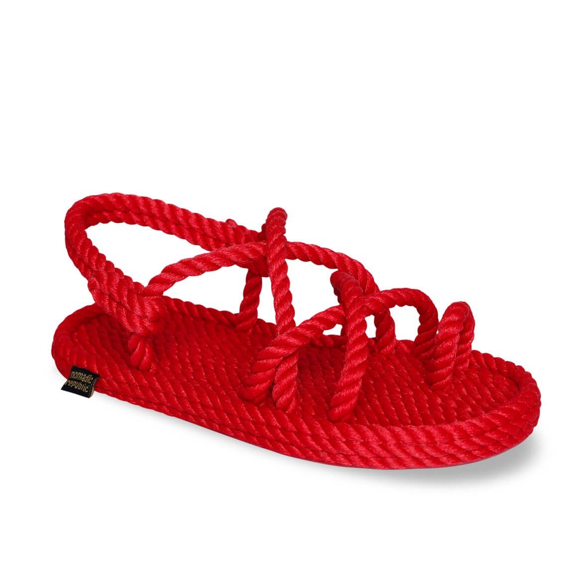 Ibiza Kauçuk Tabanlı Çocuk Halat & İp Sandalet - Kırmızı