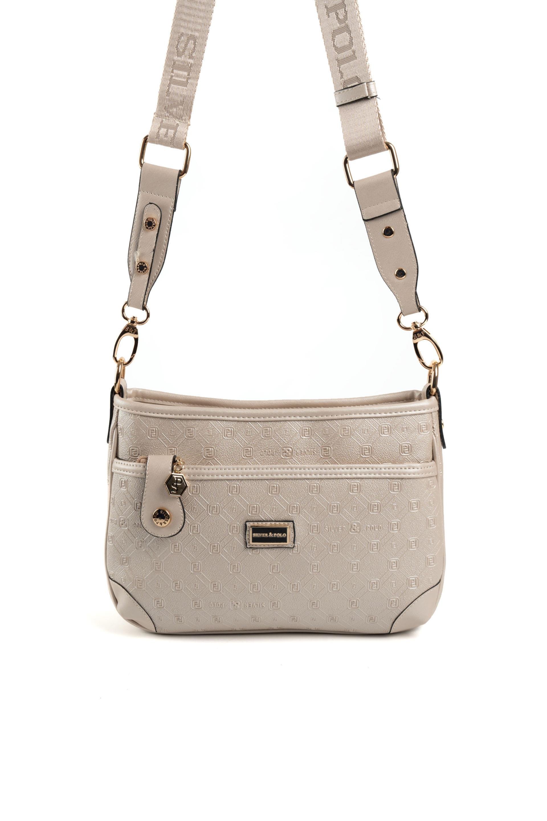 Silver & Polo Bej - S.Bej SP1160 Kadın Çapraz Çanta