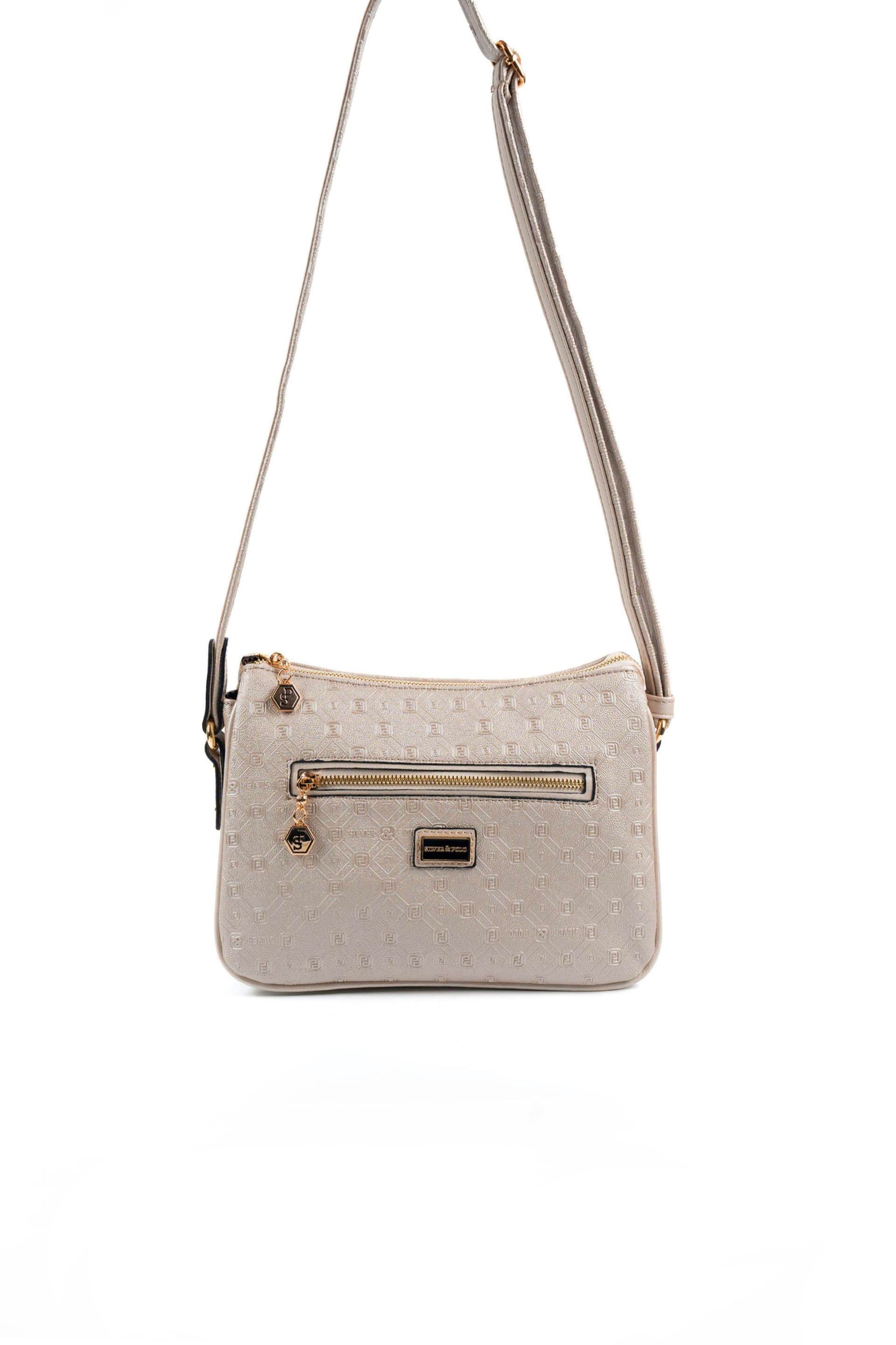 Silver & Polo Bej - S.Bej SP818 Kadın Çapraz Çanta