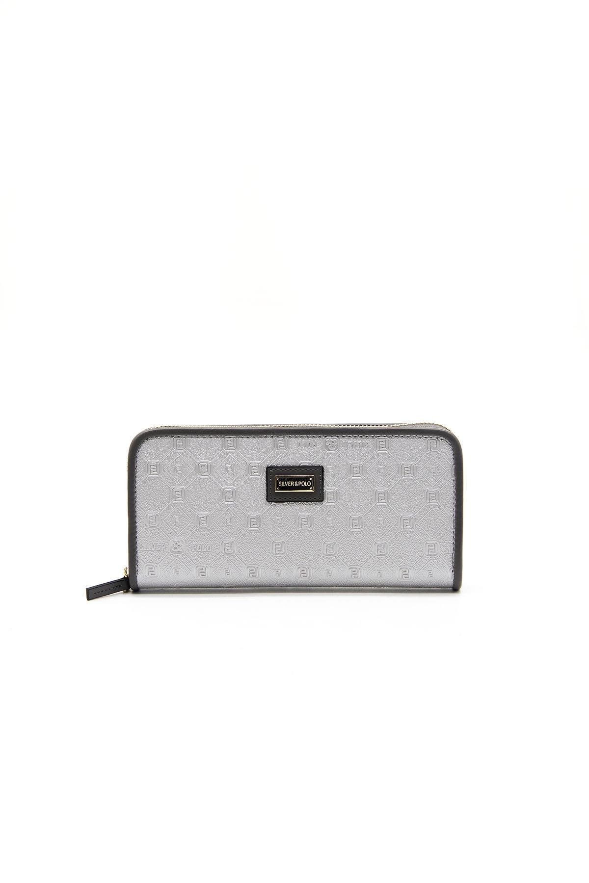 Silver & Polo A.gümüş - Antrasit SP665 Kadın Cüzdan & Kartlık