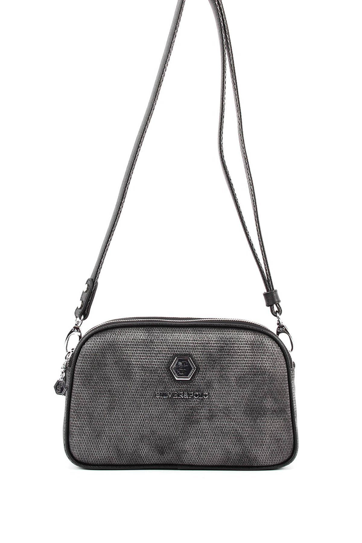 Silver & Polo M.gümüş - Siyah SP745 Kadın Çapraz Çanta