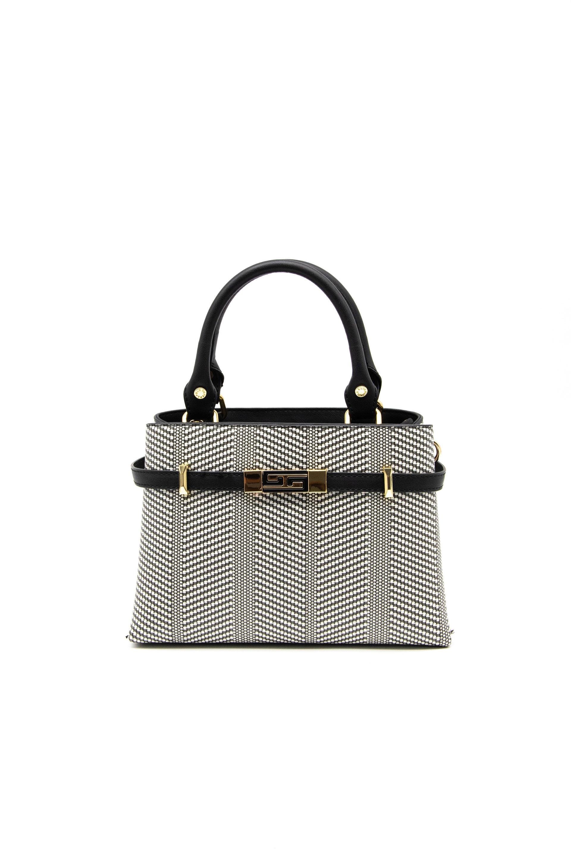 Silver & Polo Siyah Beyaz - Siyah SP1149 Kadın El Çantası