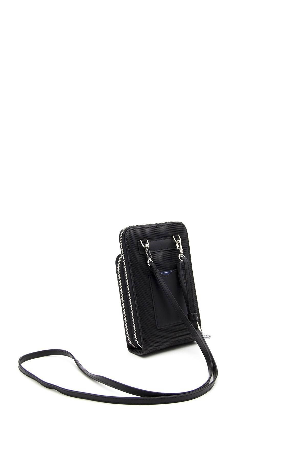 Silver & Polo Siyah - Siyah SP1011 Kadın Askılı Cüzdanlı Telefon Çantası