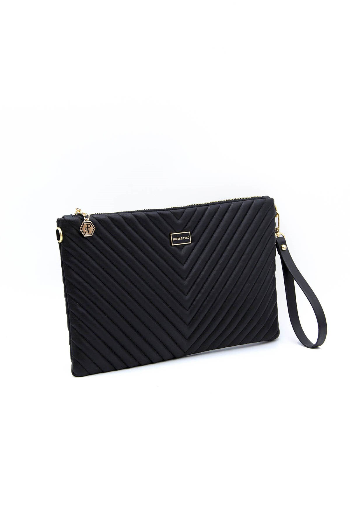 Silver & Polo Siyah - Siyah SP1034 Kadın Portföy & Clutch