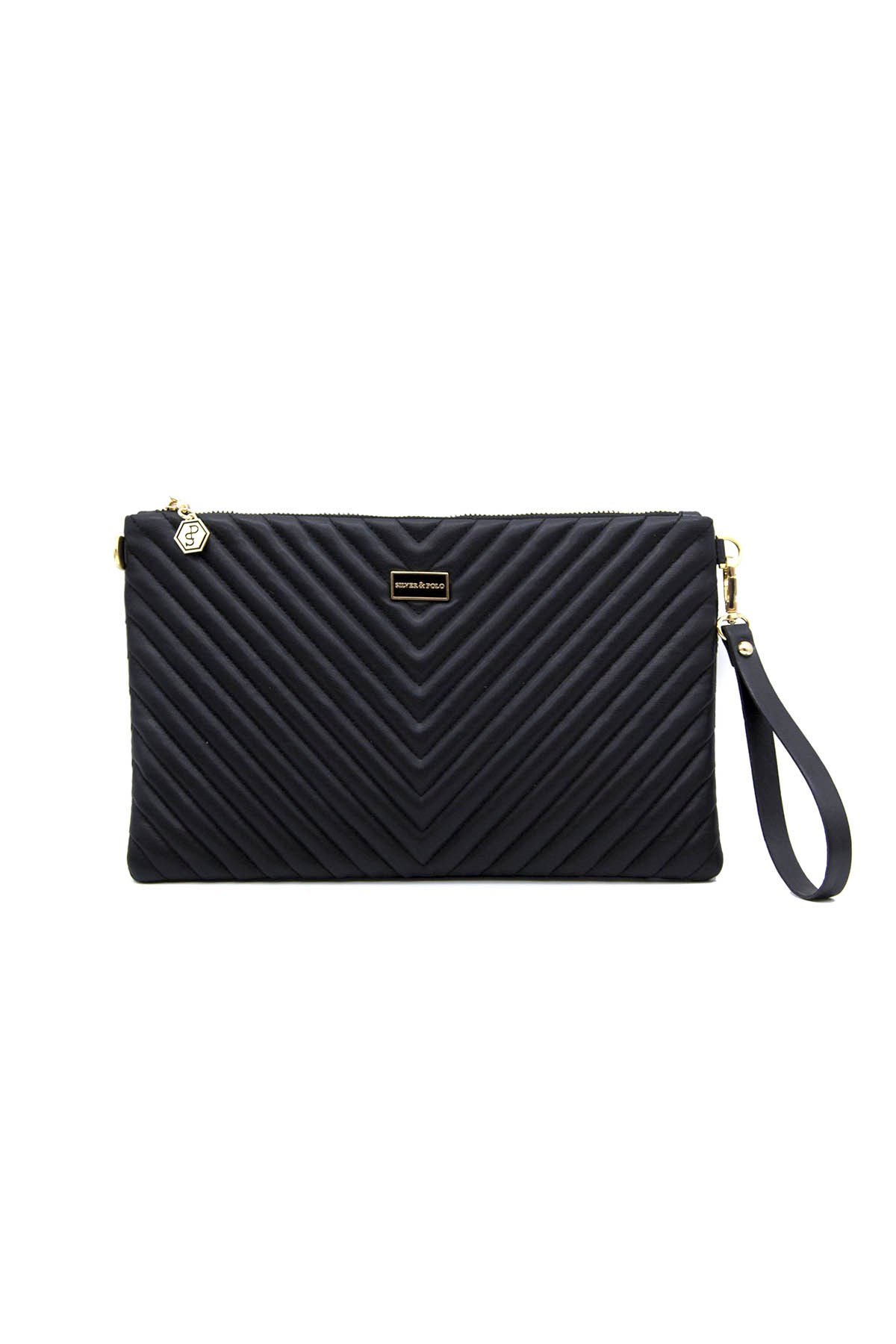Silver & Polo Siyah - Siyah SP1034 Kadın Portföy & Clutch