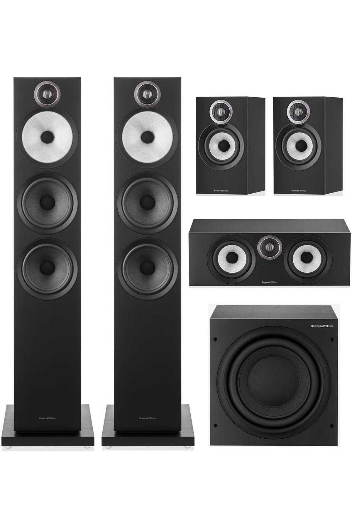 Bowers & Wilkins 600 Serisi 5.1 Paket Sistem Siyah