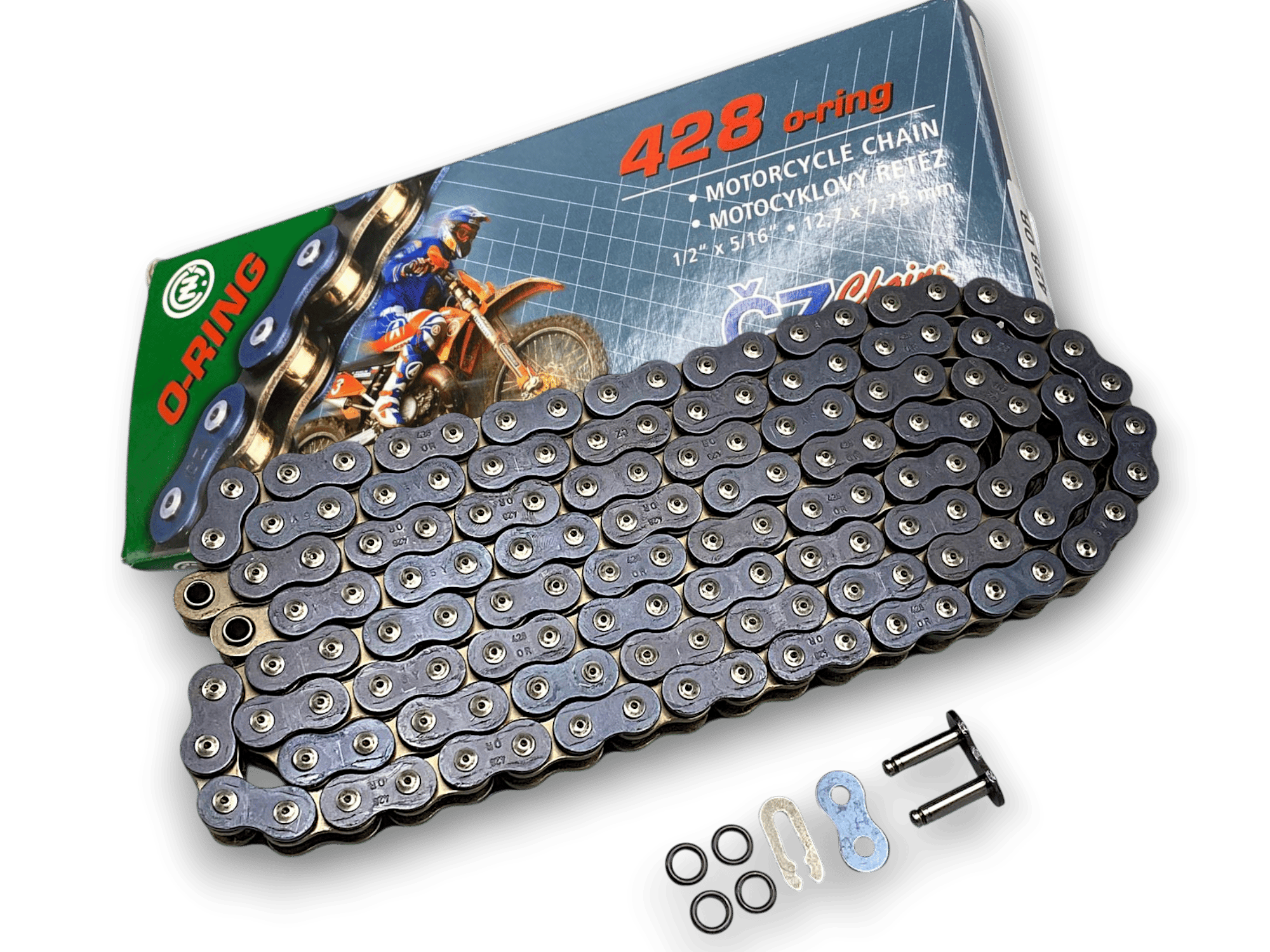 CZ Chain 428 x 138L Motosiklet Zinciri - Çekya Üretimi (Ekstra Uzun)