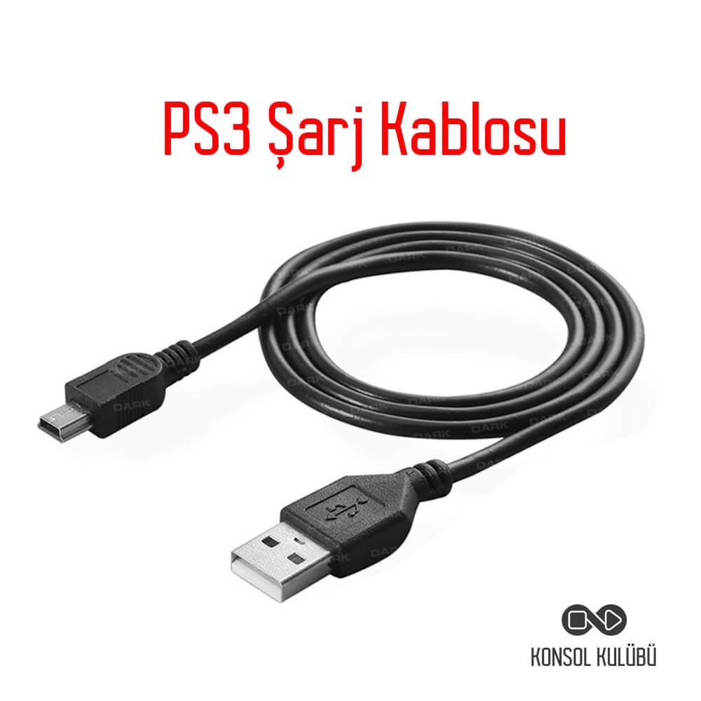 Sony PlayStation 3 Dualshock 3 Şarj Kablosu konsolkulubu.com