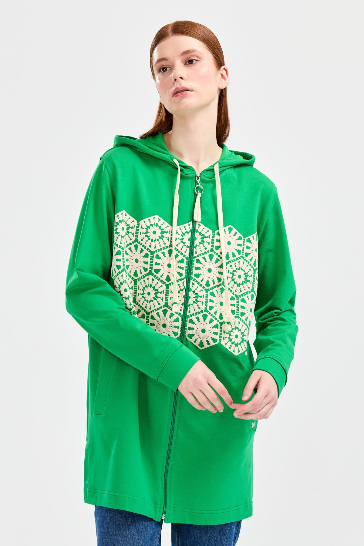 Nihan Bask Detayl Fermuarl Sweat Benetton Ye ili