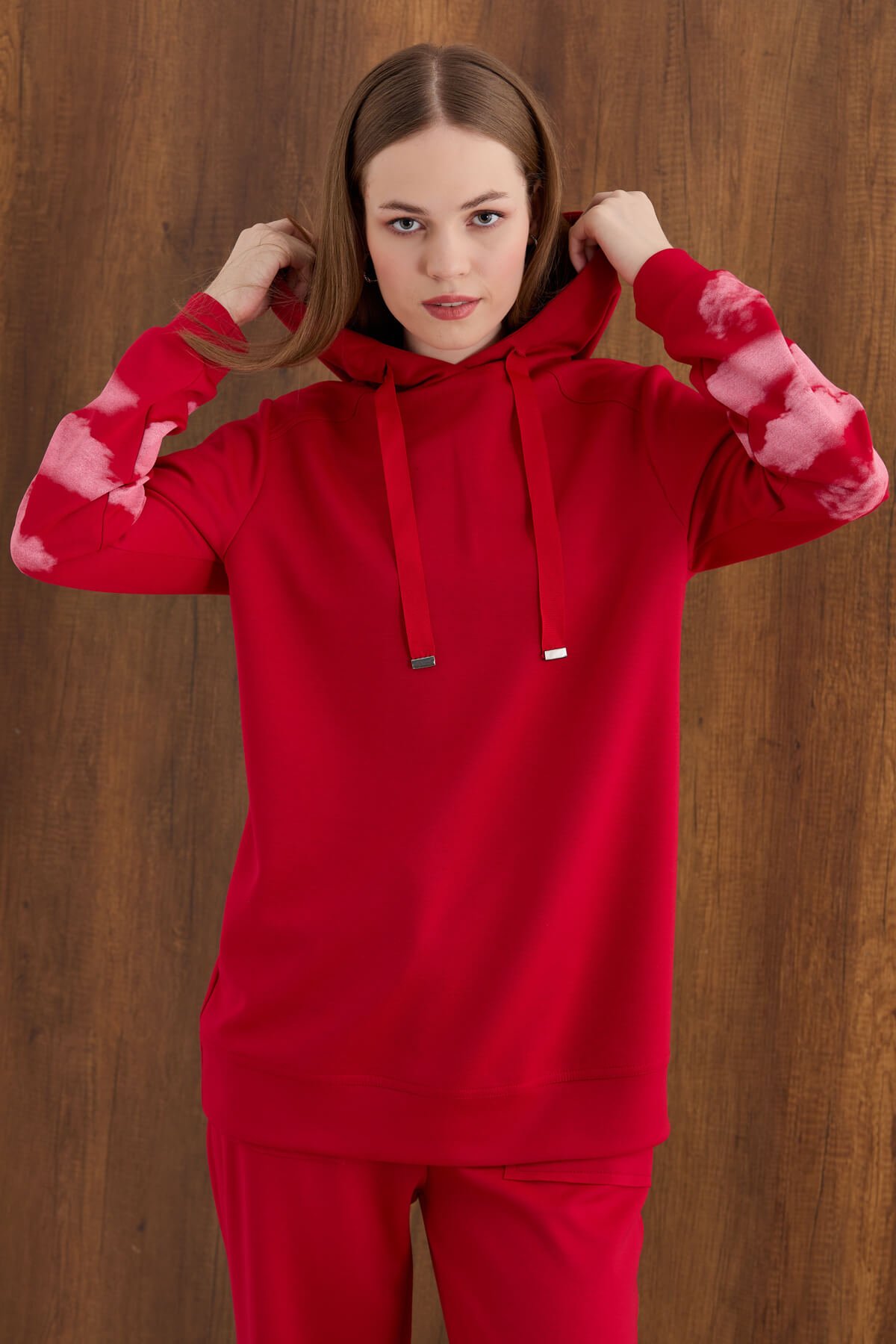 Nihan Hooded Sweatshirt Red