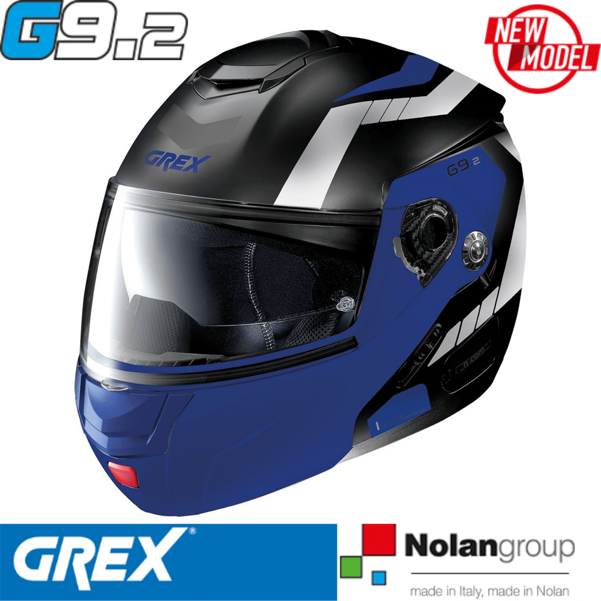 Grex G9.2 STEADFAST-N-COM-19 (Nolan N90.2) Çene Açılır Motosiklet Kaskı