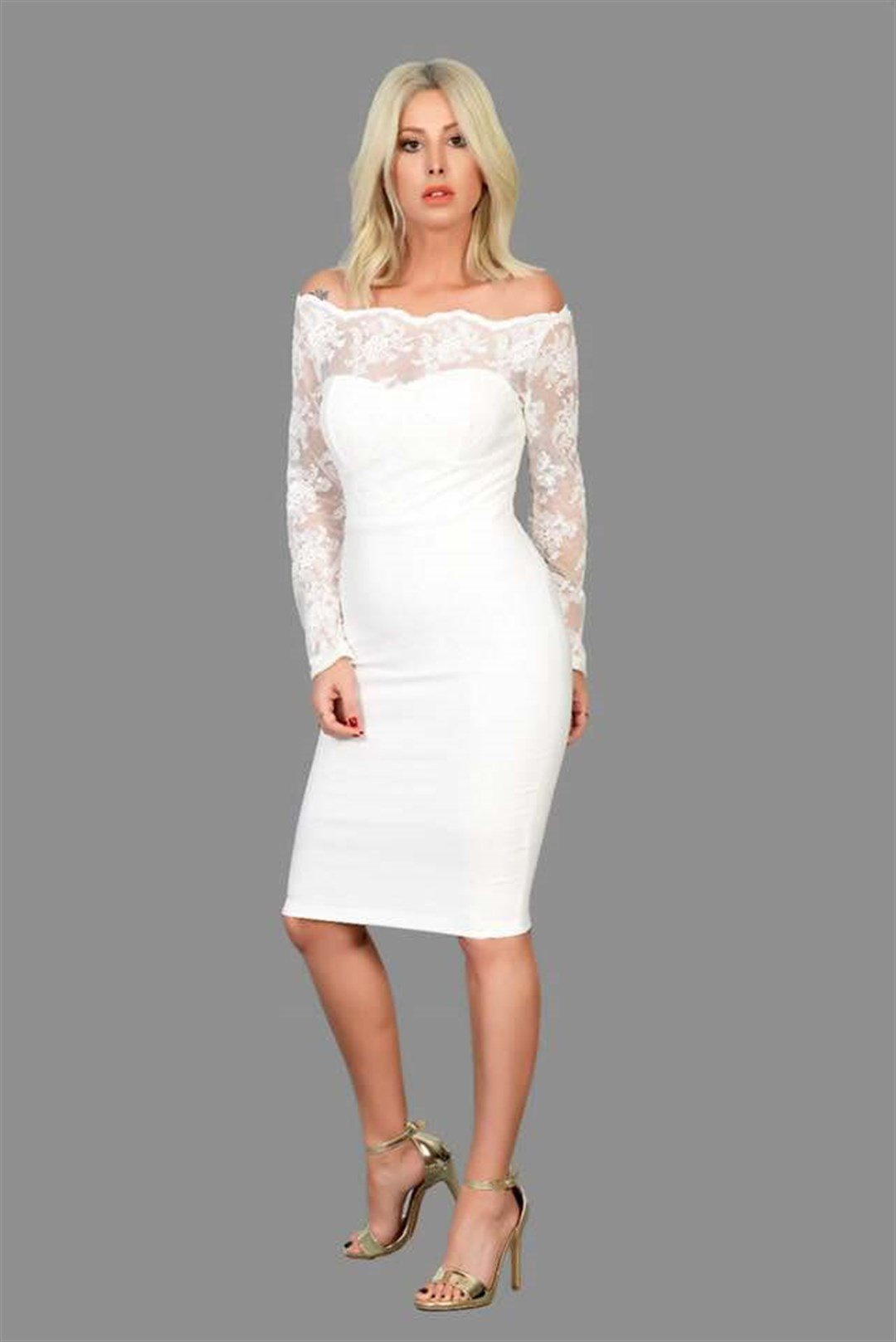 Rüya Elbise - Beyaz Ekru | Trend&Şık Tasarımlar | minetanbutik.com.tr