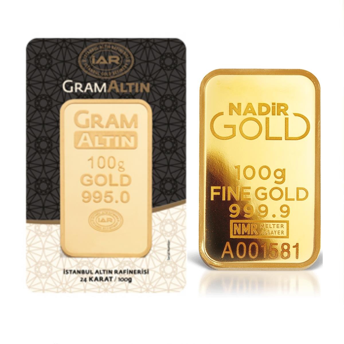 100 Gram 24 Ayar Külçe Altın 0,995 Milyem