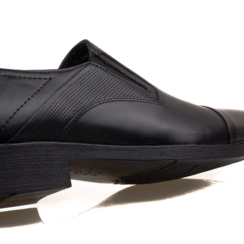 M2S Siyah Erkek Hakiki Deri Kışlık Klasik Ayakkabı