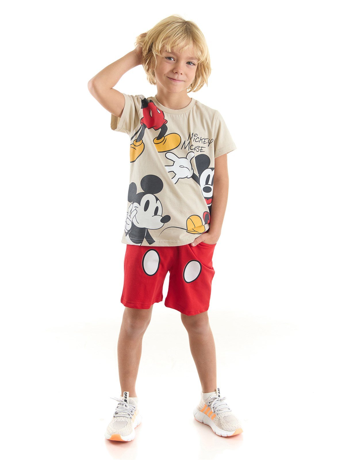 Disney Mickey Mouse Lisanslı Erkek Çocuk Tişört ve Şort 2'li Takım 20891 |  Supermino