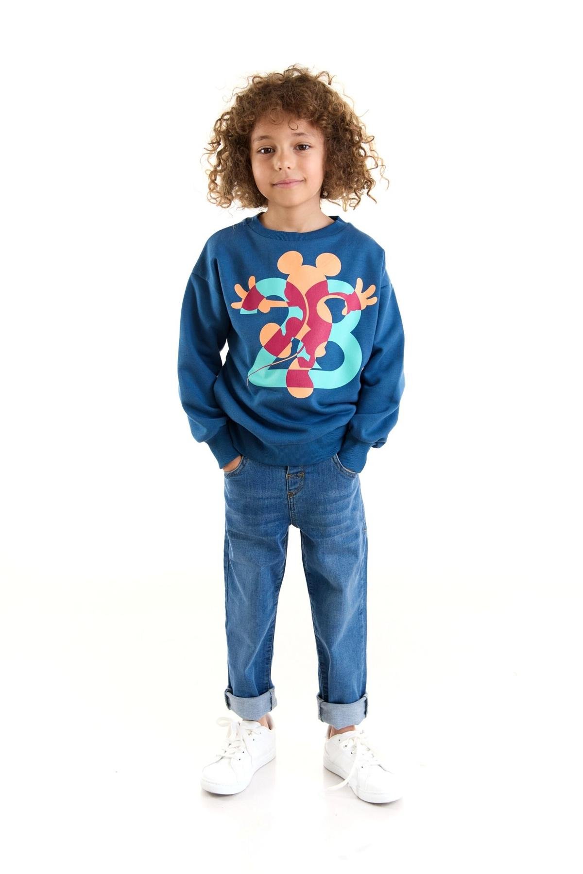 Mickey Mouse Lisanslı Erkek Çocuk Sweatshirt 21171 | Supermino