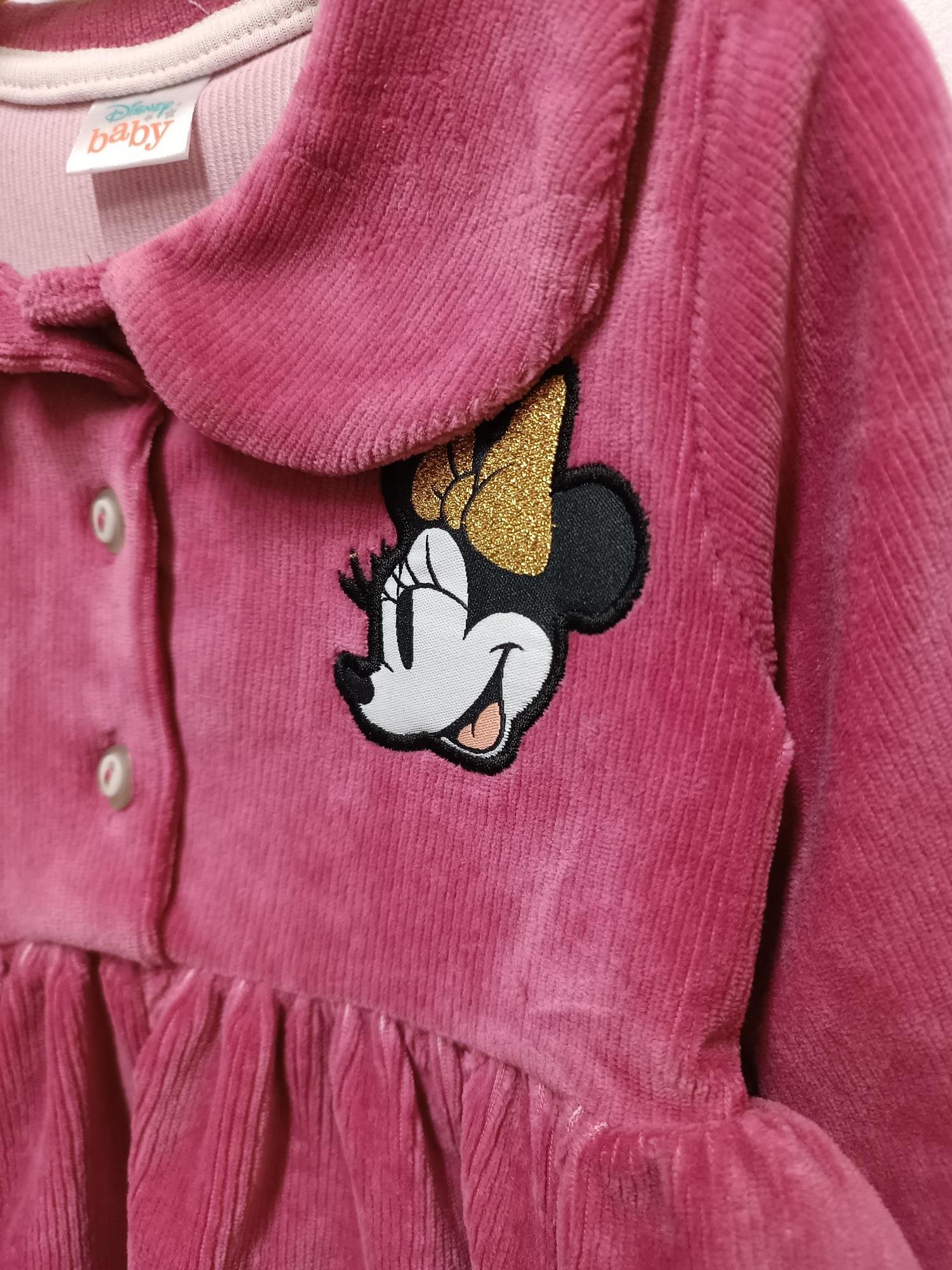 Minnie Mouse Lisanslı Kız Bebek Elbise PL22021 | Supermino