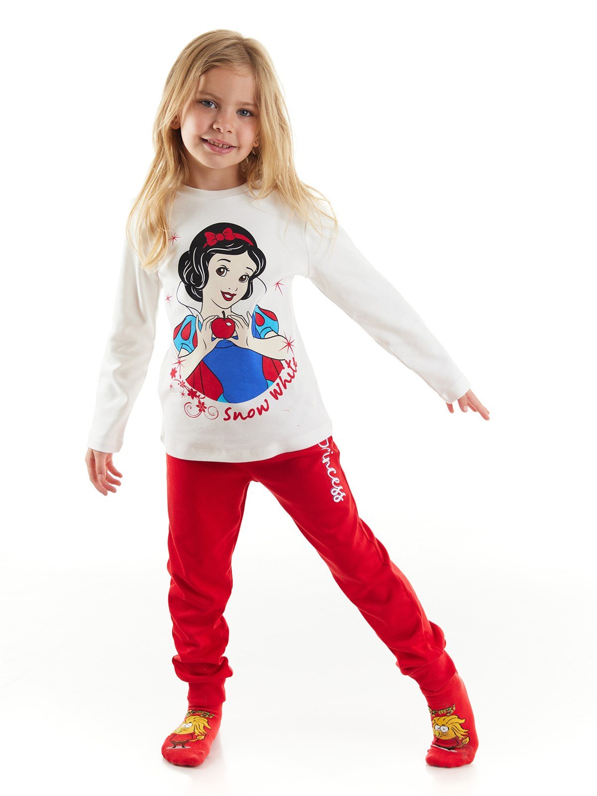 Disney Prenses Lisanslı Kız Çocuk Pijama Takımı 20566 | Supermino