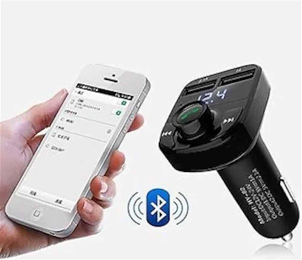 CARX8 Bluetooth Araç Kiti Fm Transmitter Micro SD USB Girişli