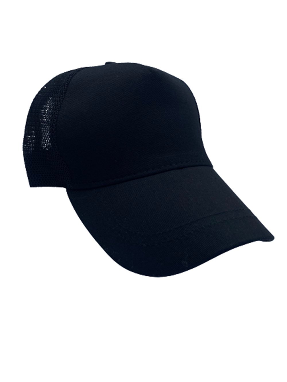 Düz Siyah Fileli Beyzbol Şapka