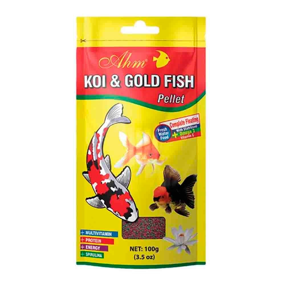 Ahm Koi Goldfish Pellet Japon Balıkları İçin Yem 100 gr -AMAZONPETCENTER.COM