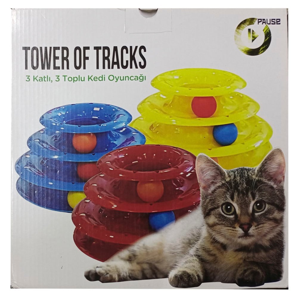 Tower Of Tracks 3 Katlı 3 Toplu Kedi Oyuncağı-8682887580114
