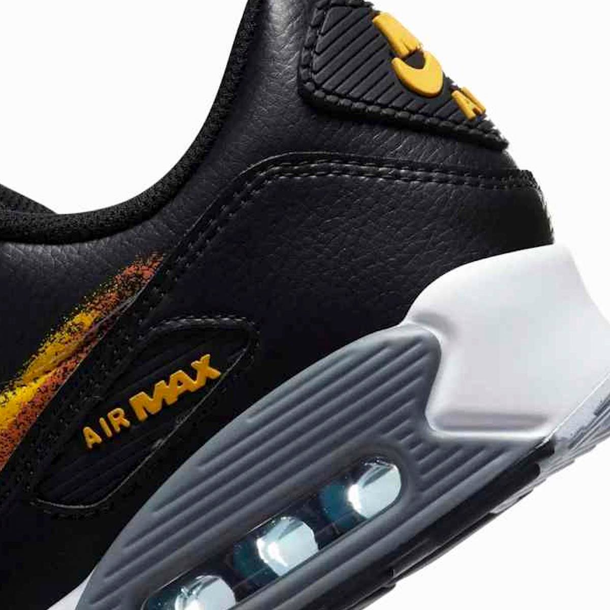 Erkek Spor Ayakkabı FJ4229-001 Nike Air Max 90 Double Swoosh Black\Safety  Orange