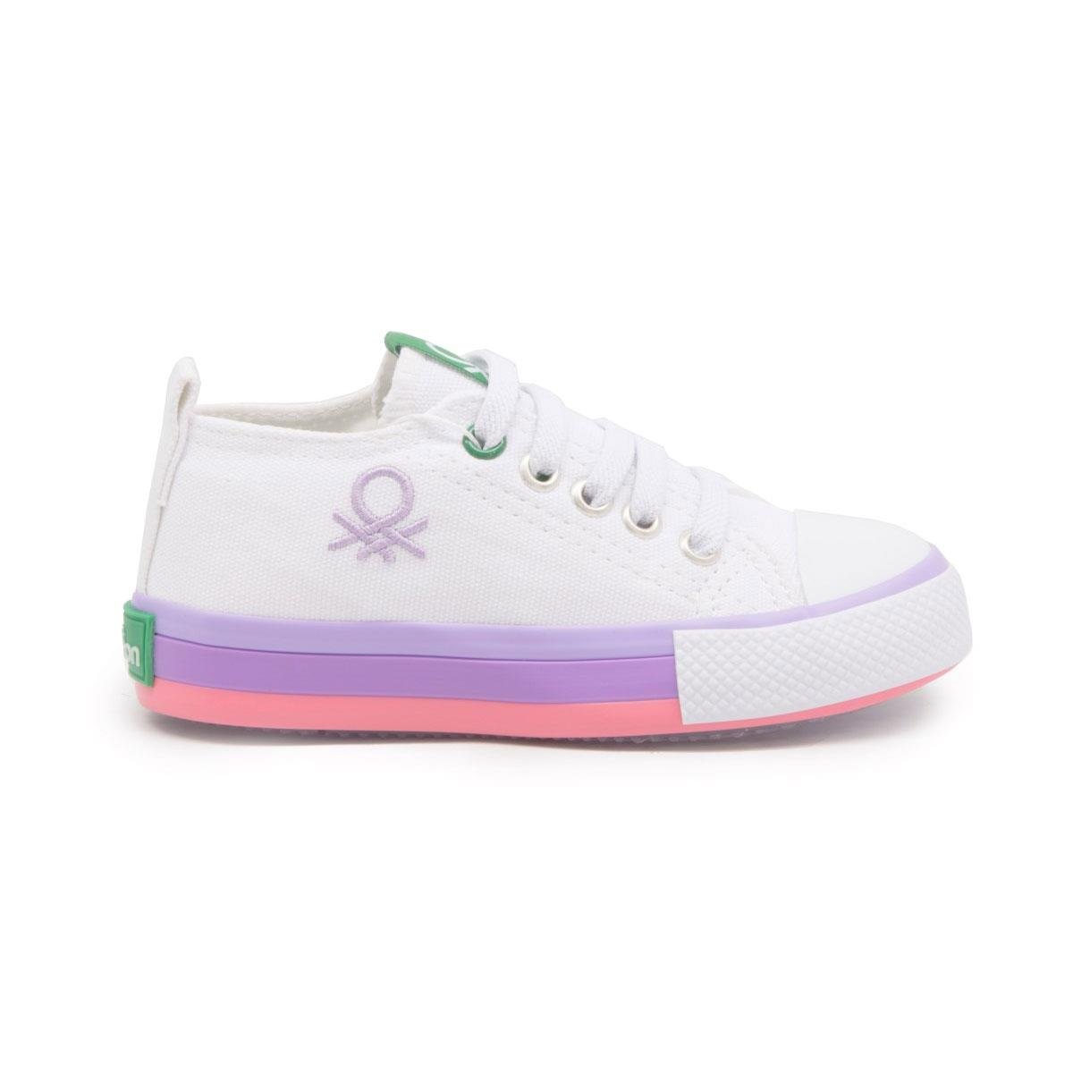 Kız Çocuk Spor Ayakkabı BN-30653 Benetton 316-Beyaz-Lila