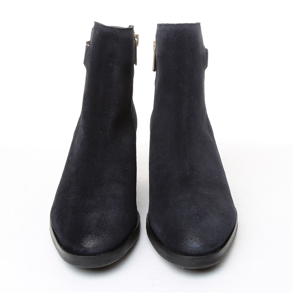 Tommy hilfiger th buckle suede bootie deals