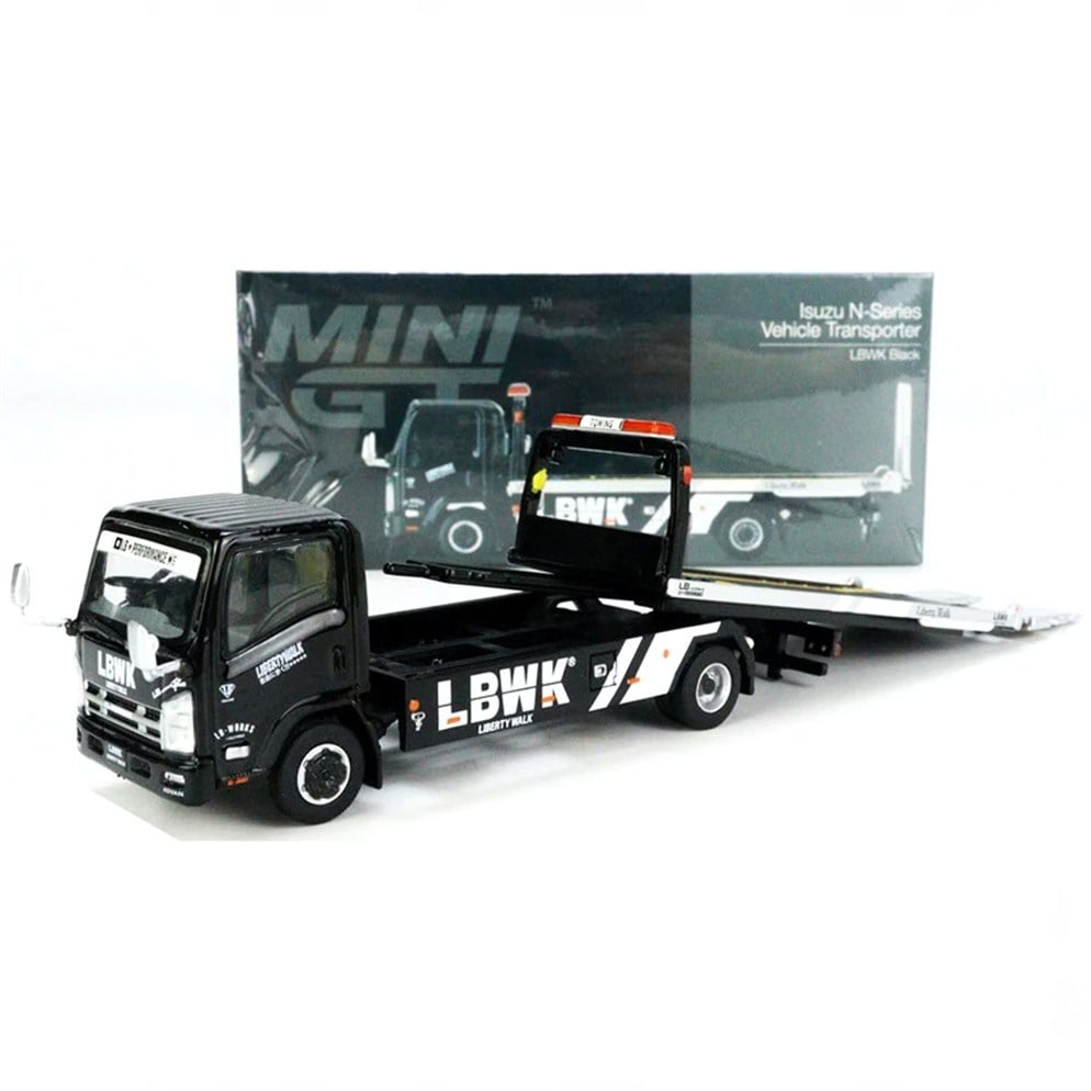 Mini GT 1:64 Isuzu N-Series Vehicle Transporter LBWK Black