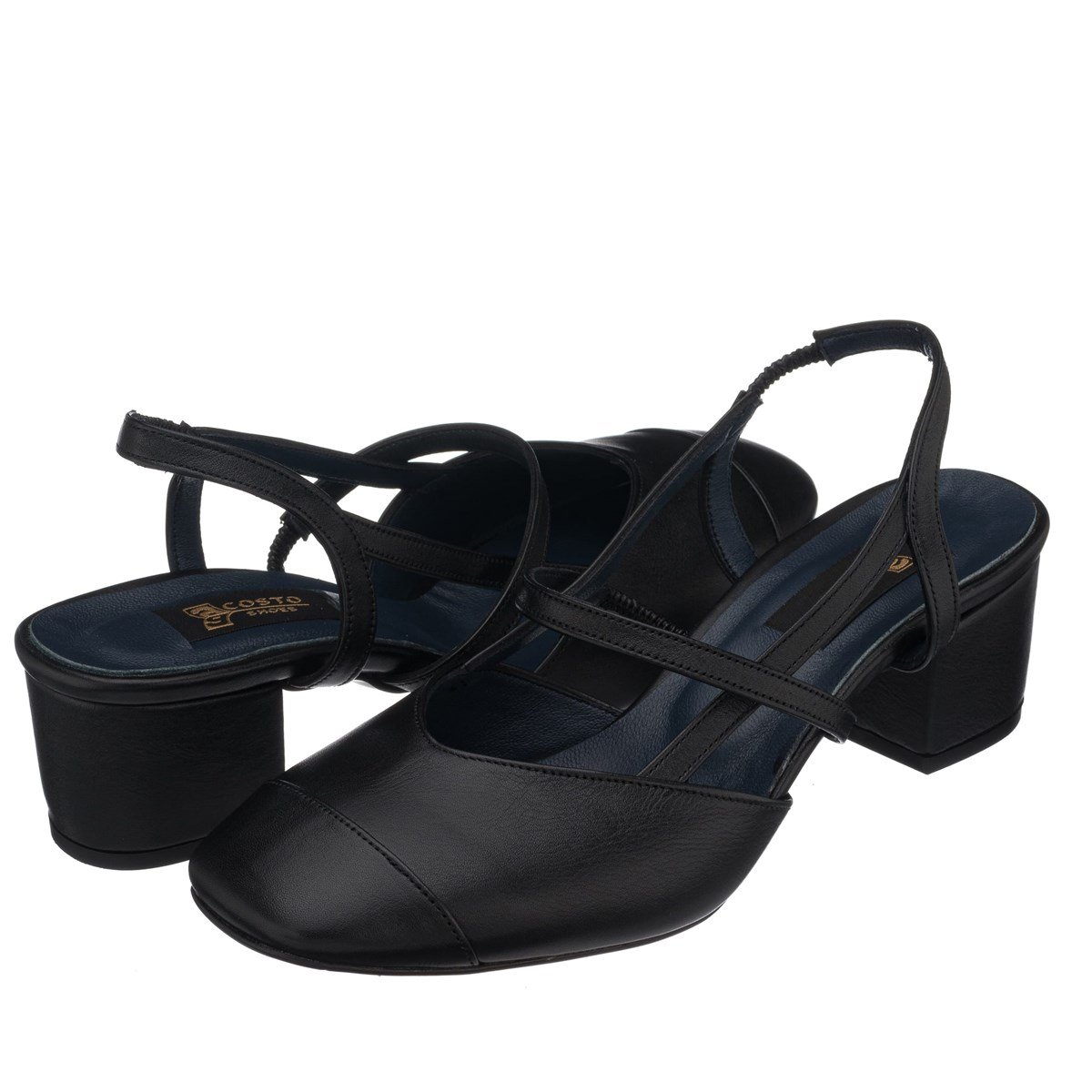 LTF00141 Siyah Kısa Topuk terlik sandalet jurdan rahat geniş kalıp özel  seri büyük numara topuklu ayakkabı