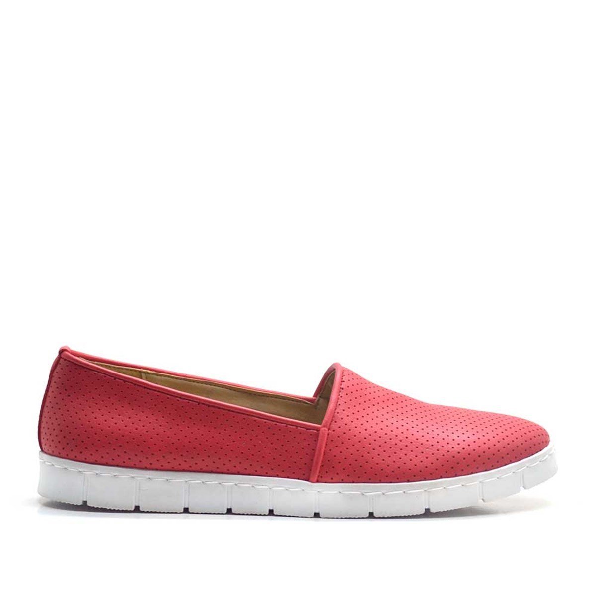 Kırmızı Yumuşak Tabanlı Hafif Kadın Yürüyüş Ayakkabısı