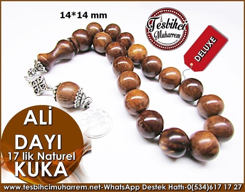 Özgün Gümüş Tasarım 17 lik Miskevi Kuka Tesbih Ali Dayı