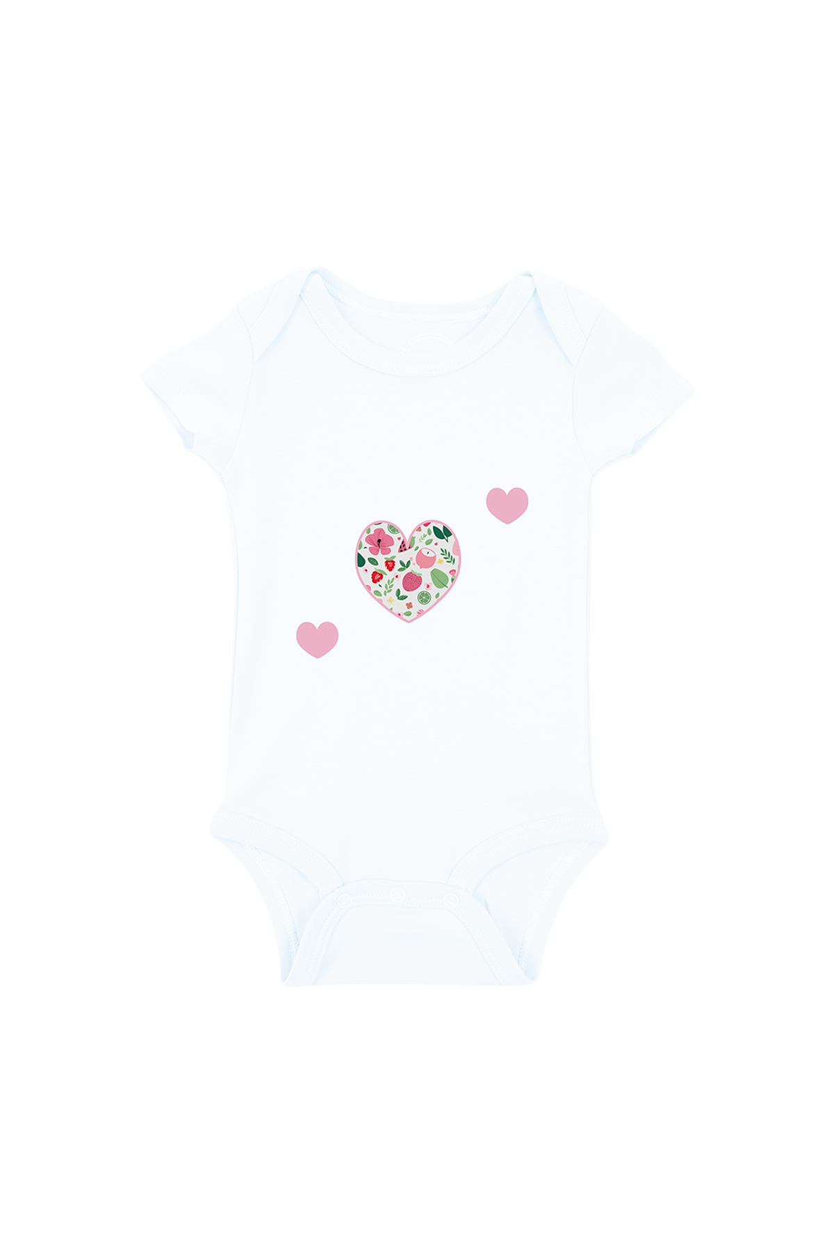 24SS011011 Kalpli Çiçekli Tekli Body Zıbın Beyaz
