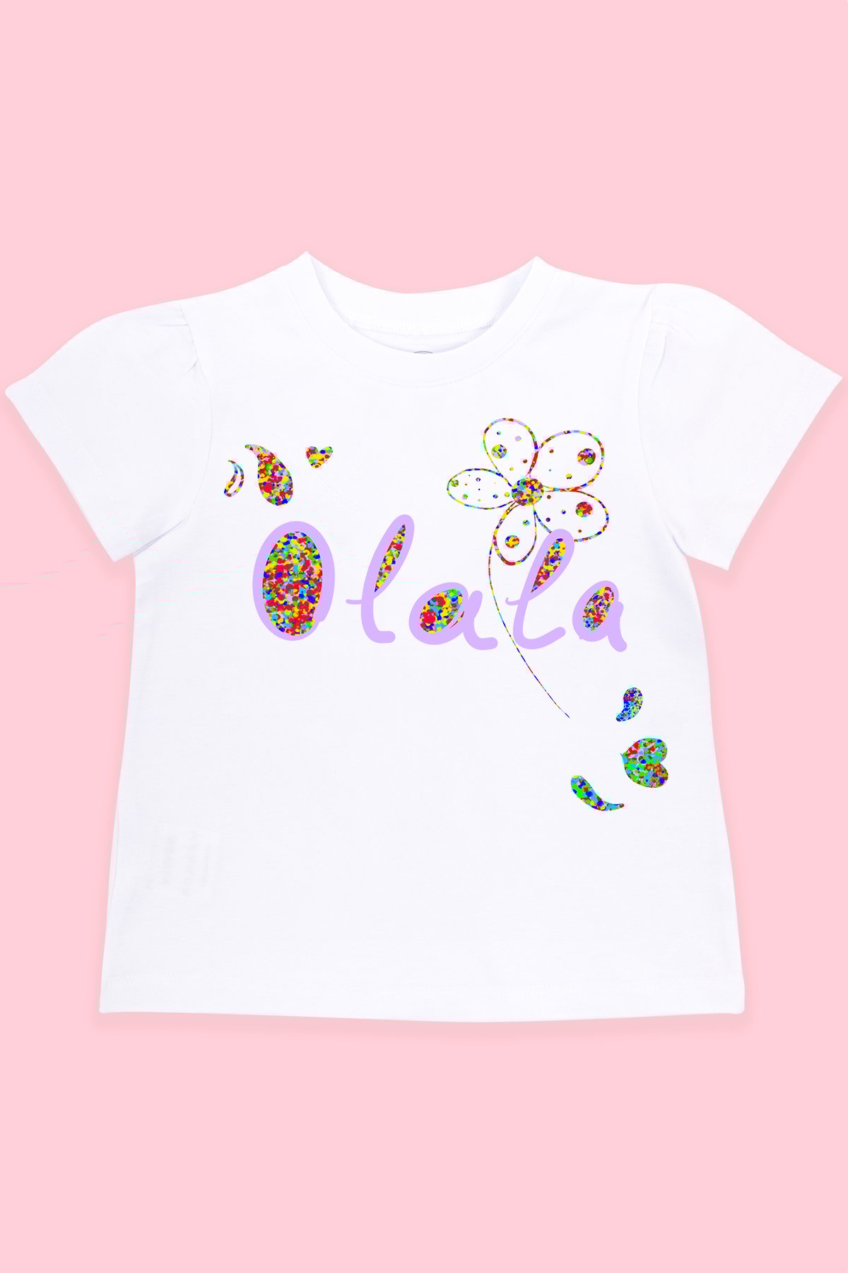 Mavipink 24SS0431 Olala Baskılı Tişört Beyaz