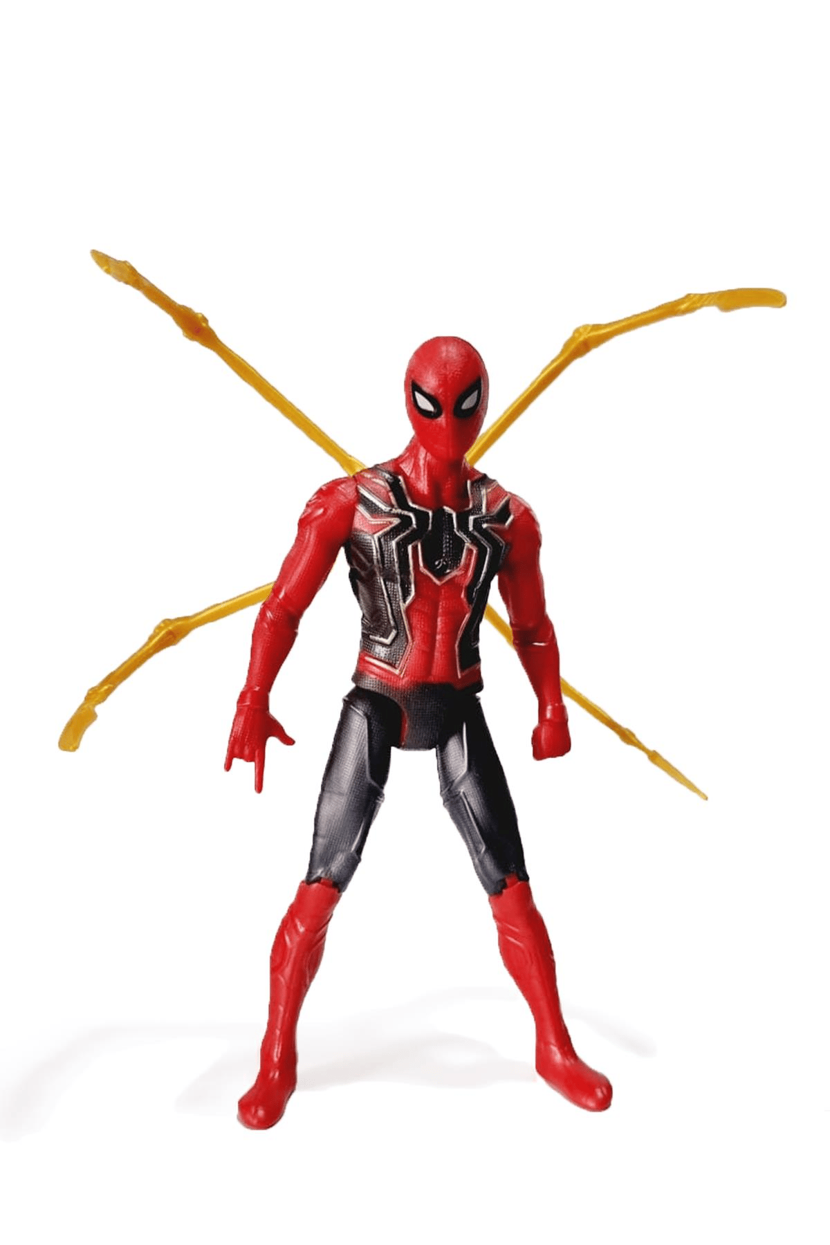 18 cm Eklemli Aksesuarlı Işıklı Spiderman Figür - Avengirs Örümcek Adam  Figür - Spiderman Karakter