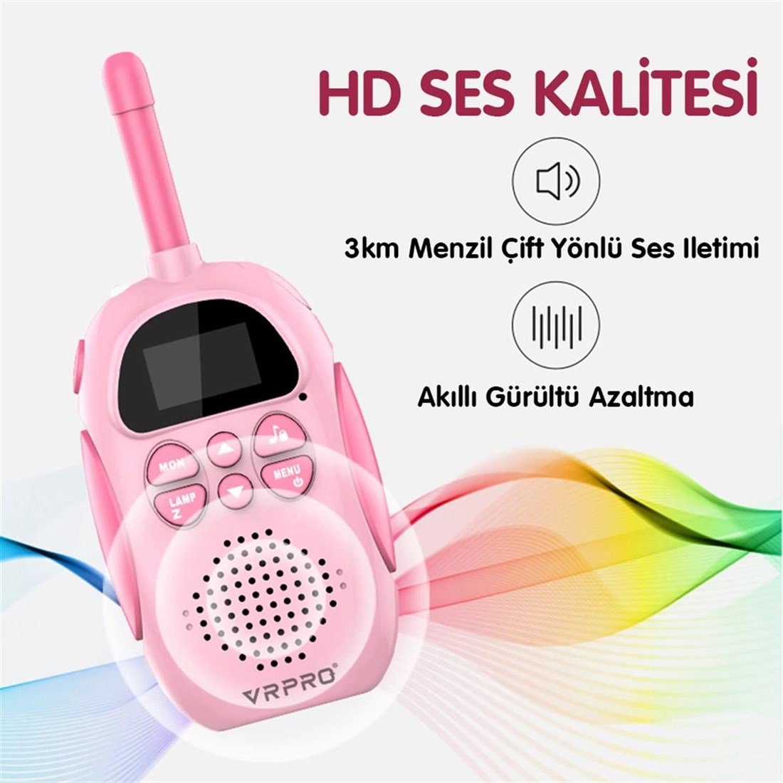 3 Km Menzilli Işıklı Telsiz Wireless Walkie Talkie Bebek Telsizi - Çocuk  Telsizi - Oyuncak Telsiz