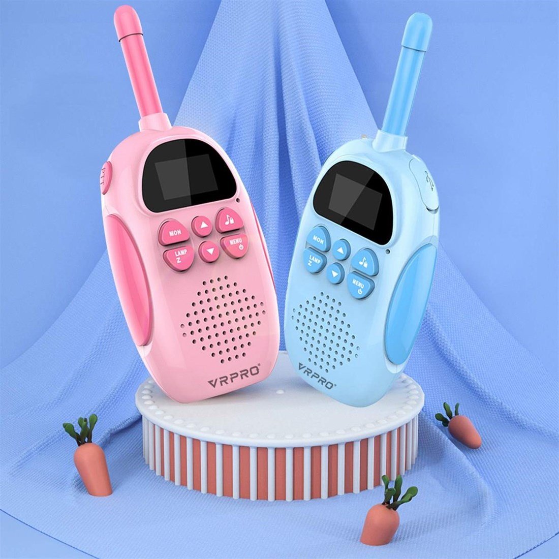3 Km Menzilli Işıklı Telsiz Wireless Walkie Talkie Bebek Telsizi - Çocuk  Telsizi - Oyuncak Telsiz