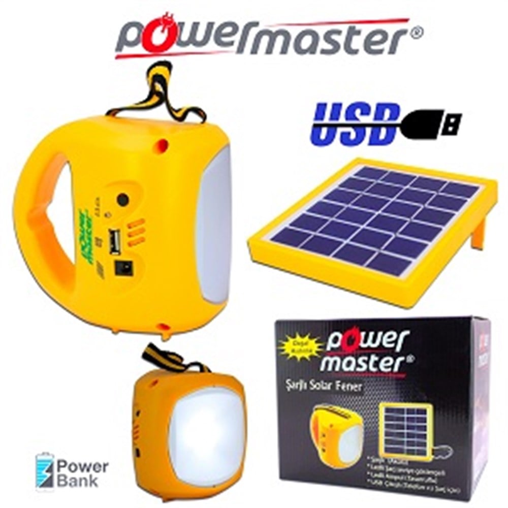 Powermaster Şarjlı Solar Aydınlatma Seti Tek Panel - alpexpower.com Solar  Enerji Marketiniz