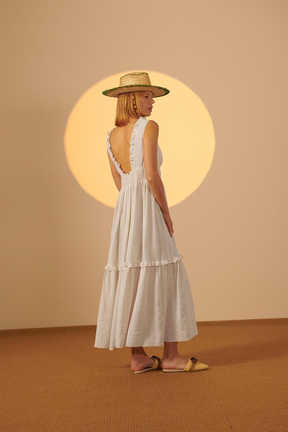 Brigitte Long Dress White